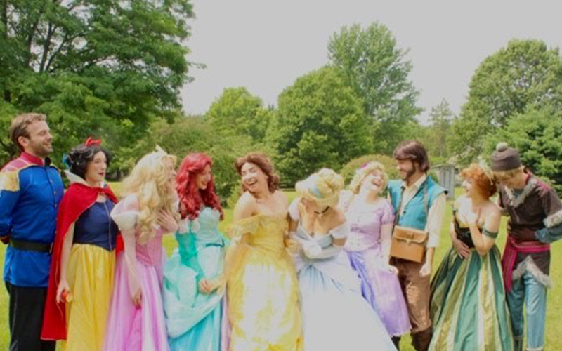 adults dressed up as fairytale characters