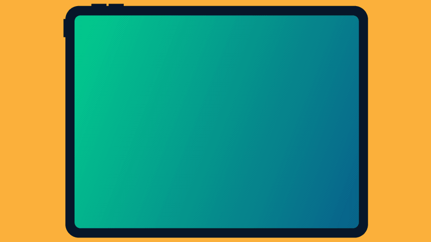 Tablet ipad app ad with popup