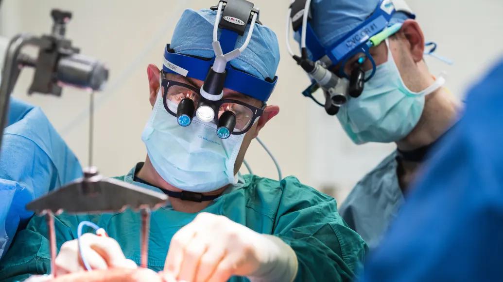 performing surgery