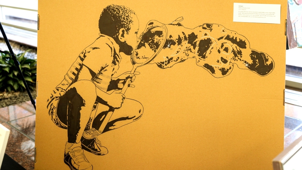 bubbles blowing painting