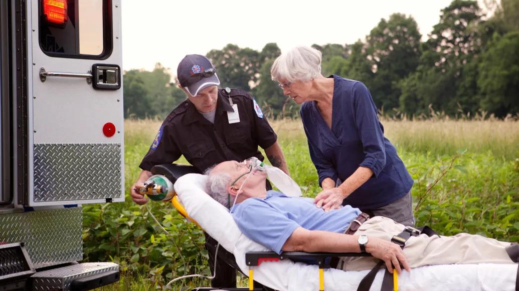 older couple ambulance
