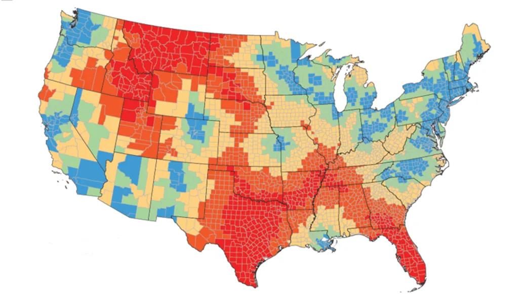 map with different colors