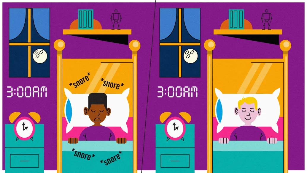sleeping kids purple teal orange pink