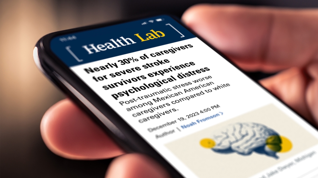article on phone being read by person
