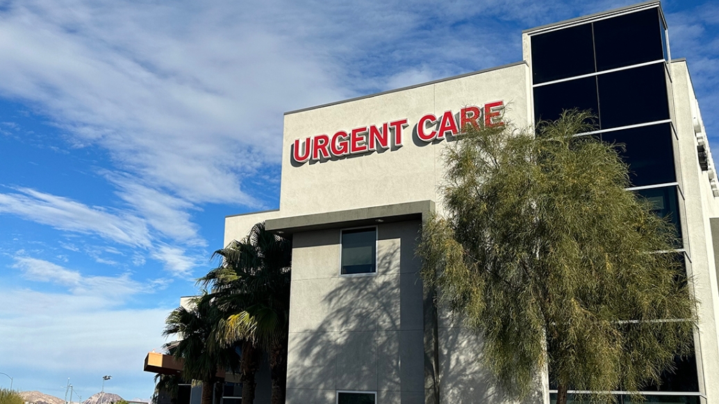 Exterior photograph of an urgent care clinic