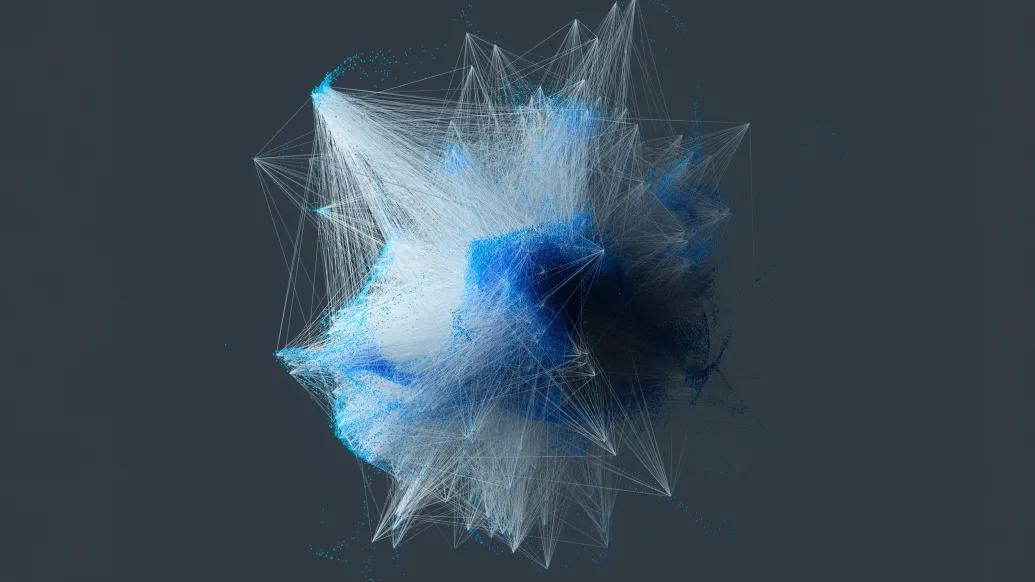 white blood cell with some blue on black background artistic looking