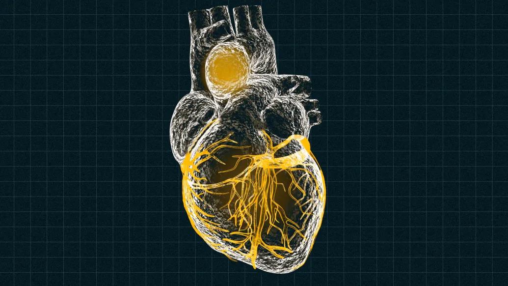 yellow grey heart black background