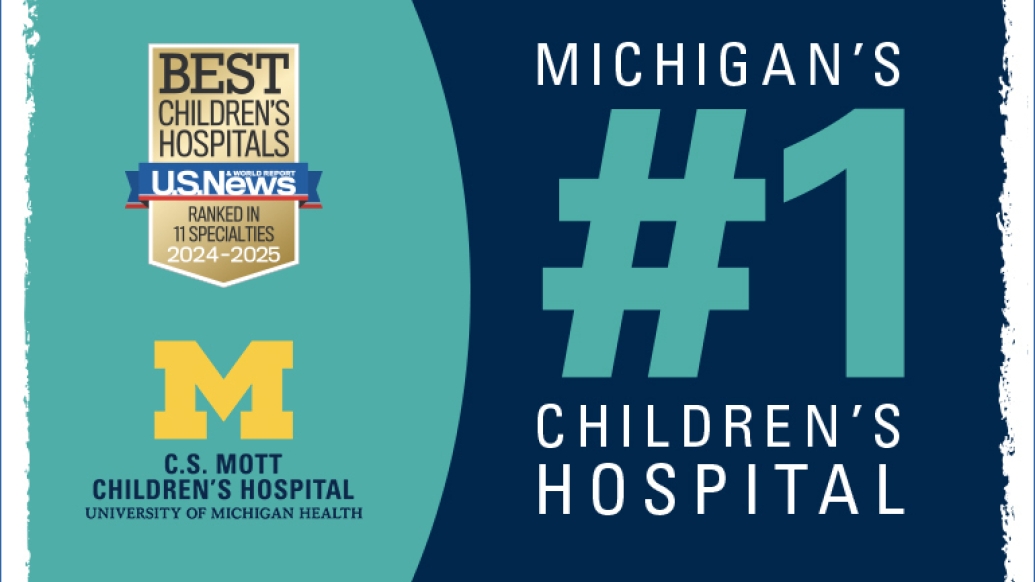 Graphic saying Mott is the No.1 hospital