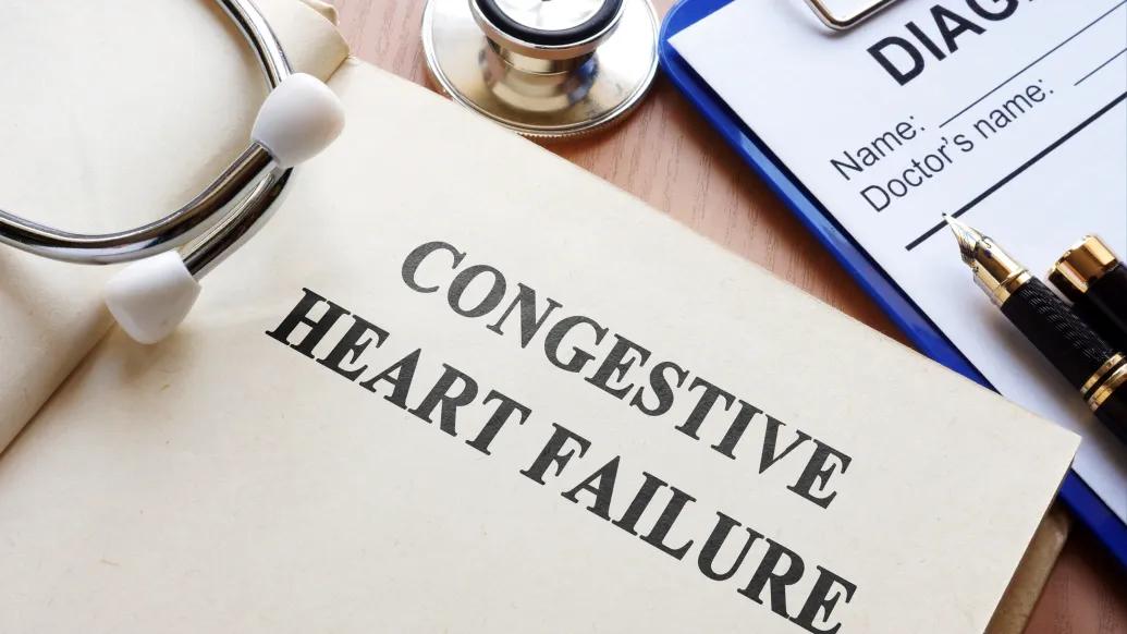 congestive heart failure folder on desk 