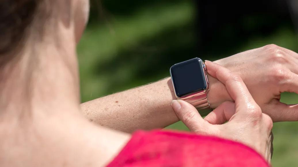 apple watch on wrist
