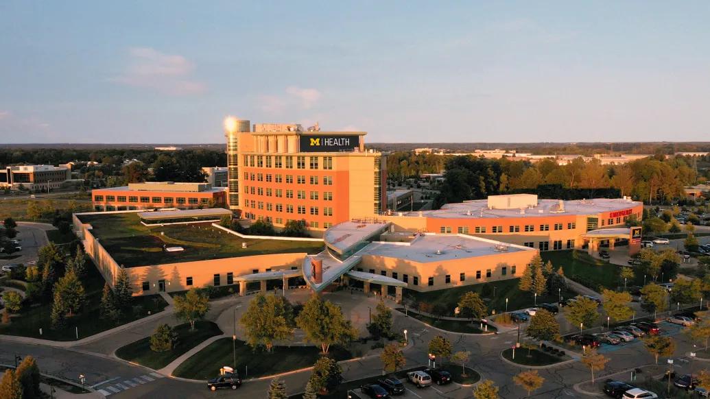 Aerial view of UM Health-West medical campus