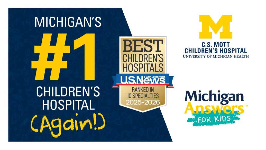 Mott named No.1 children's hospital in Michigan