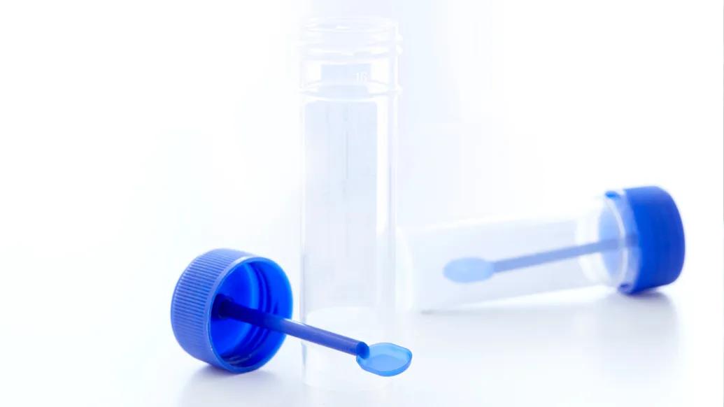 empty vials blue tops