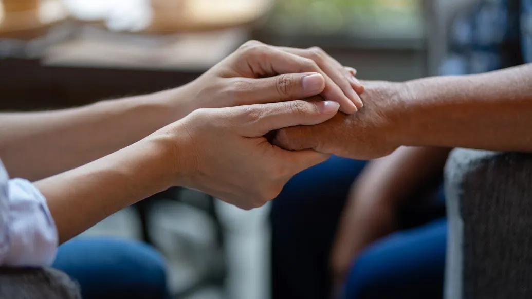 hands touching holding hands