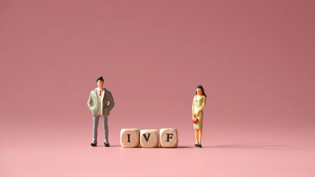 Couple man woman IVF blocks