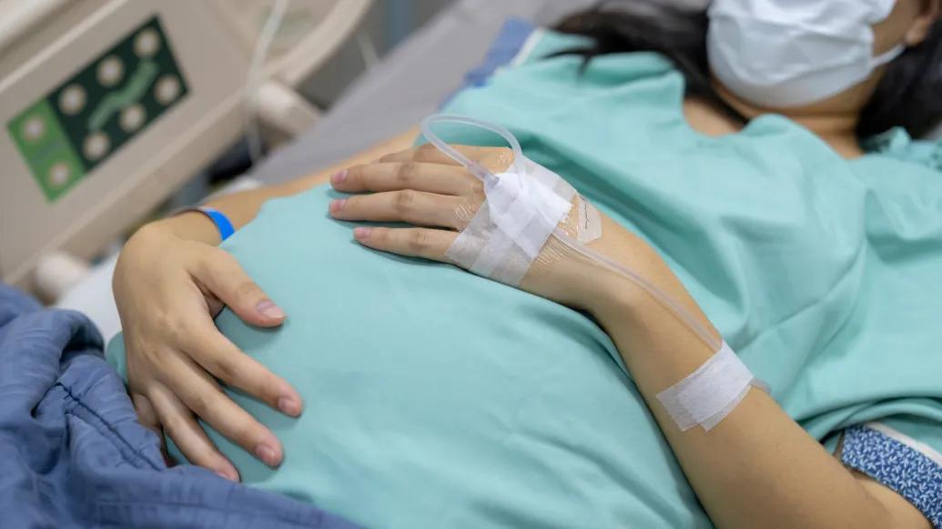 Pregnant woman in the hospital
