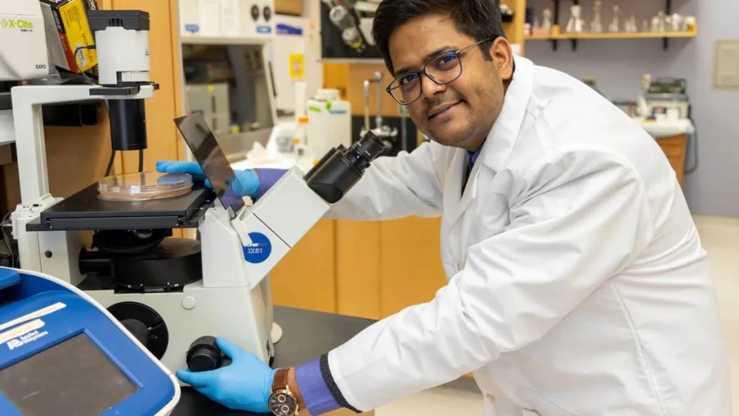Abhijit Parolia, PhD in his laboratory