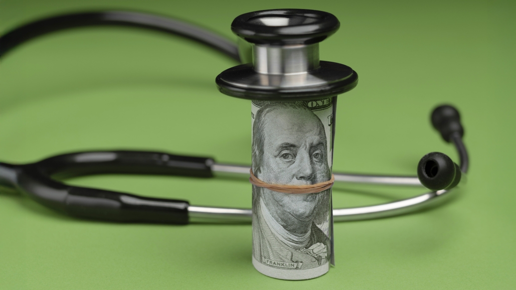 stethoscope money wrapped around it