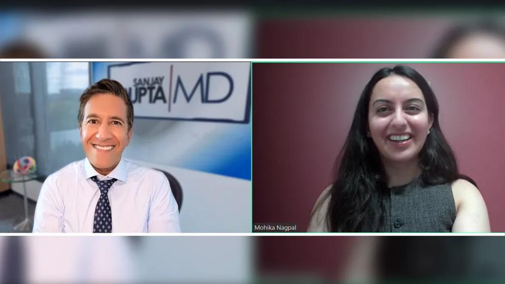 sanjay gupta and woman on zoom interview