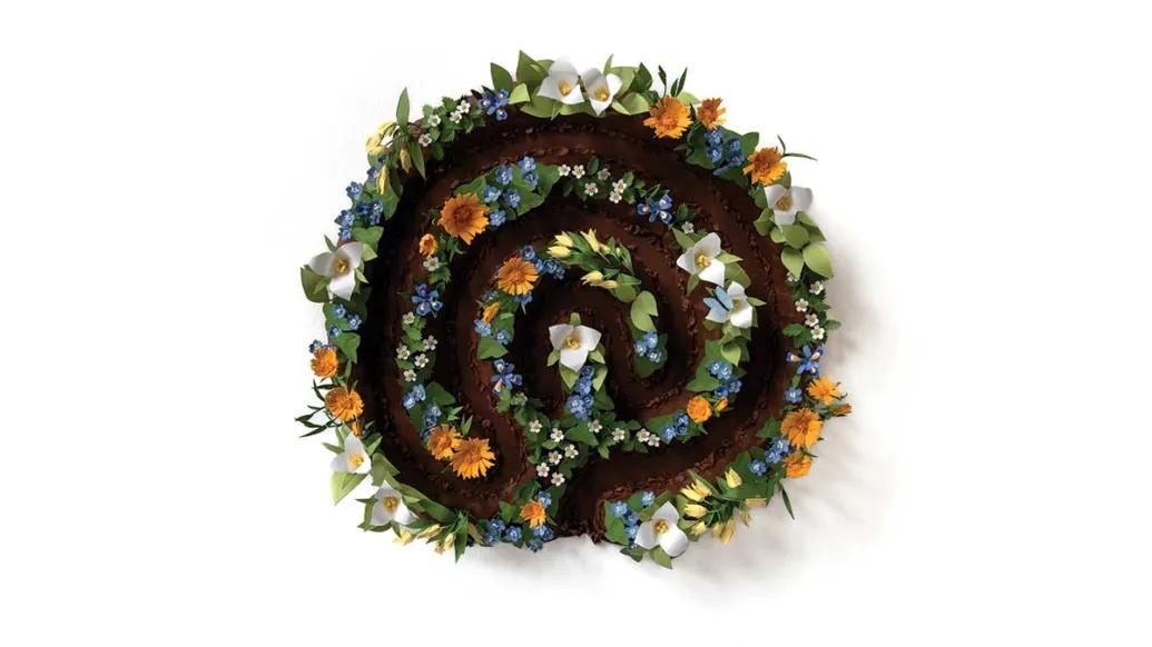 A labyrinth made of flowers