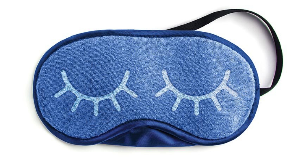 blue sleep mask eyelashes