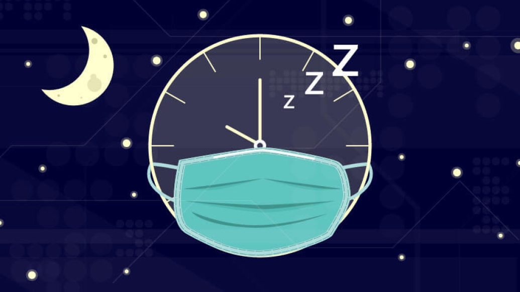 COVID sleep clock with mask