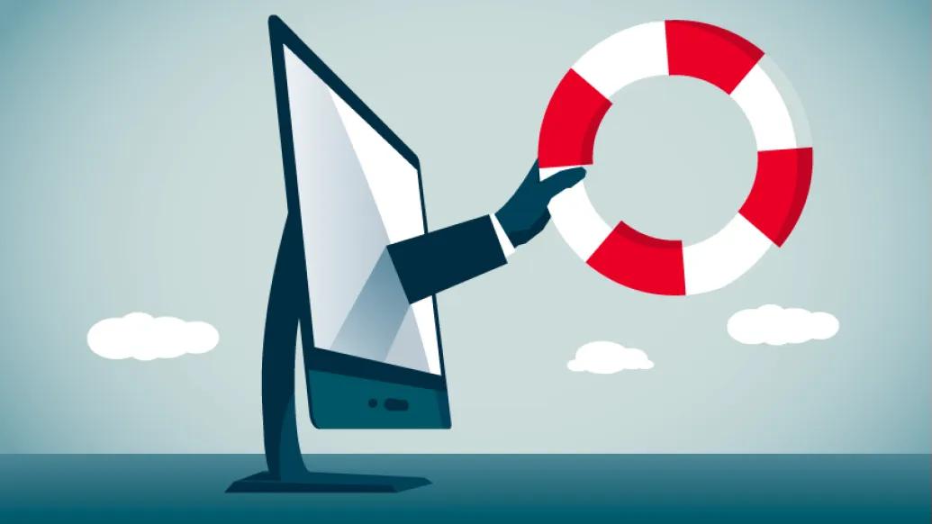 computer monitor life preserver clouds 