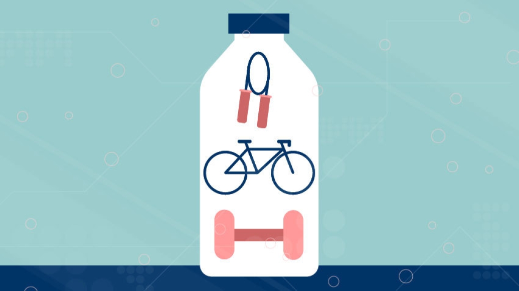 Exercise gear in a bottle