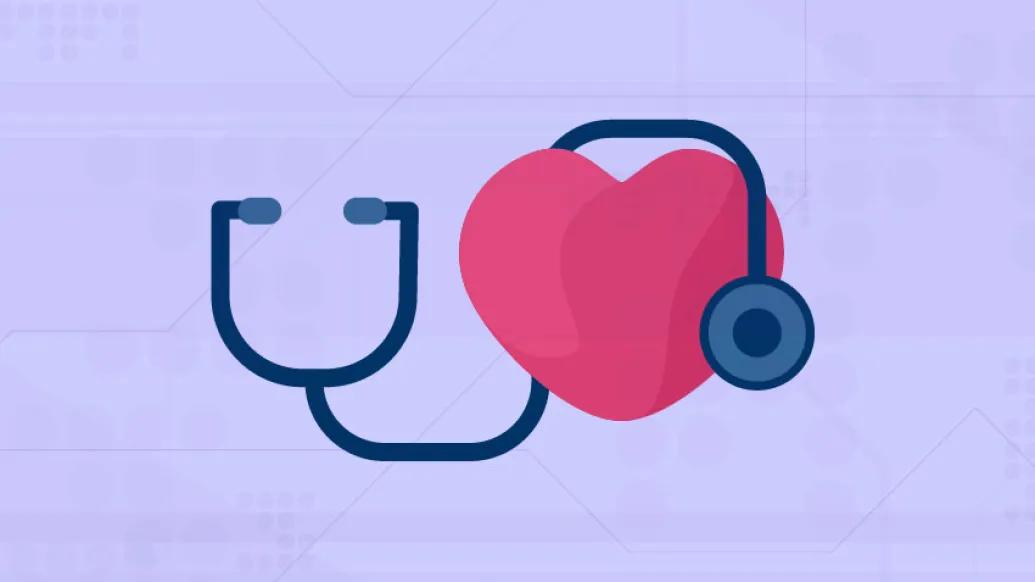 Heart and stethoscope