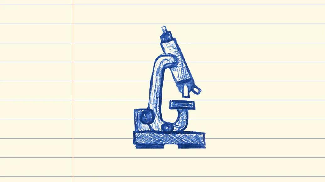 microscope in lab
