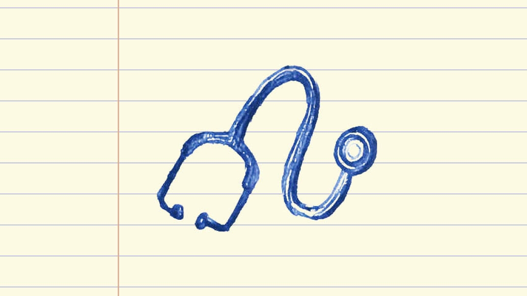 stethoscope drawing