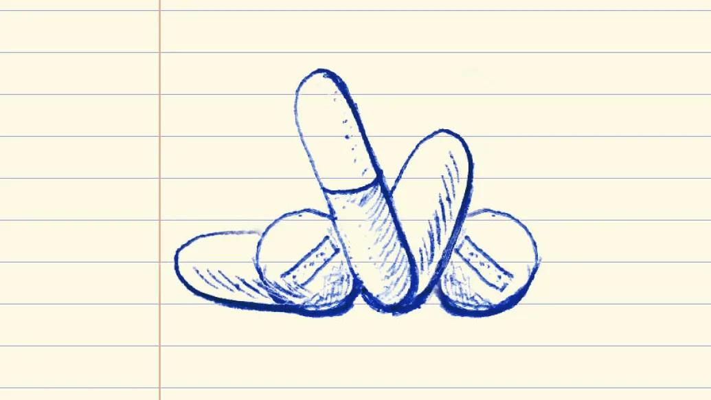 drawings of pills