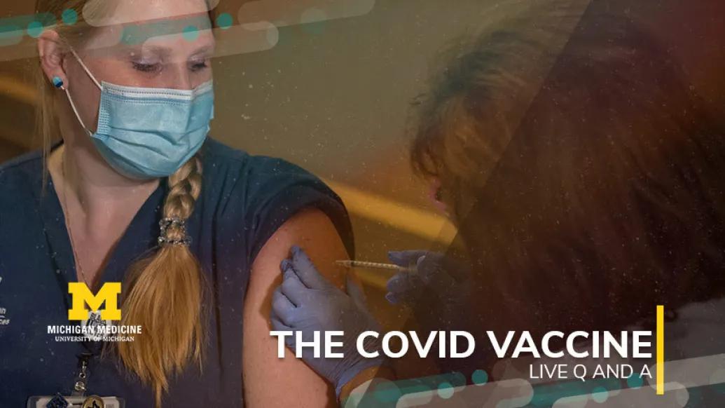 nurse getting covid vaccine saying the covid vaccine live q&amp;amp;a