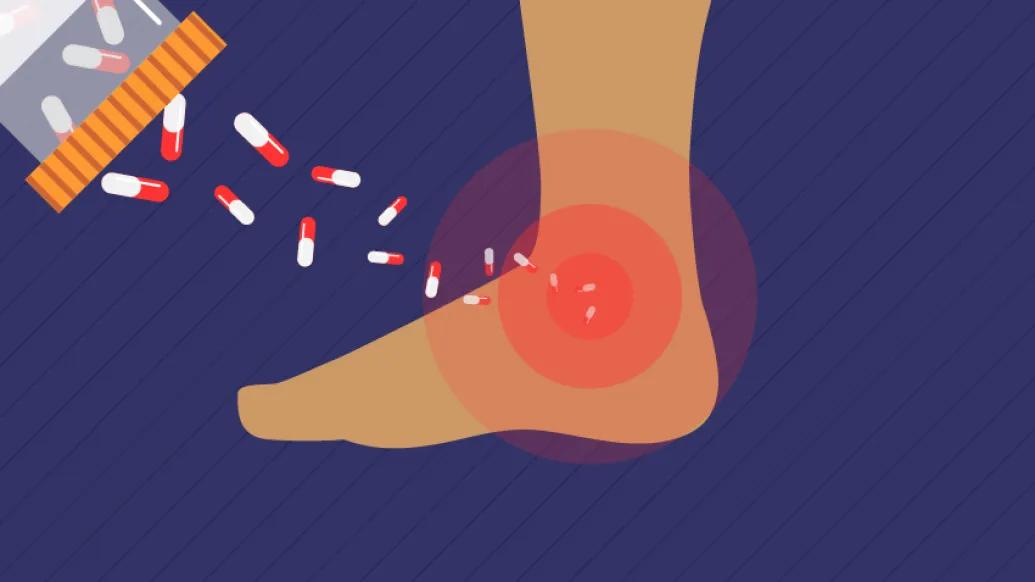 pill and foot