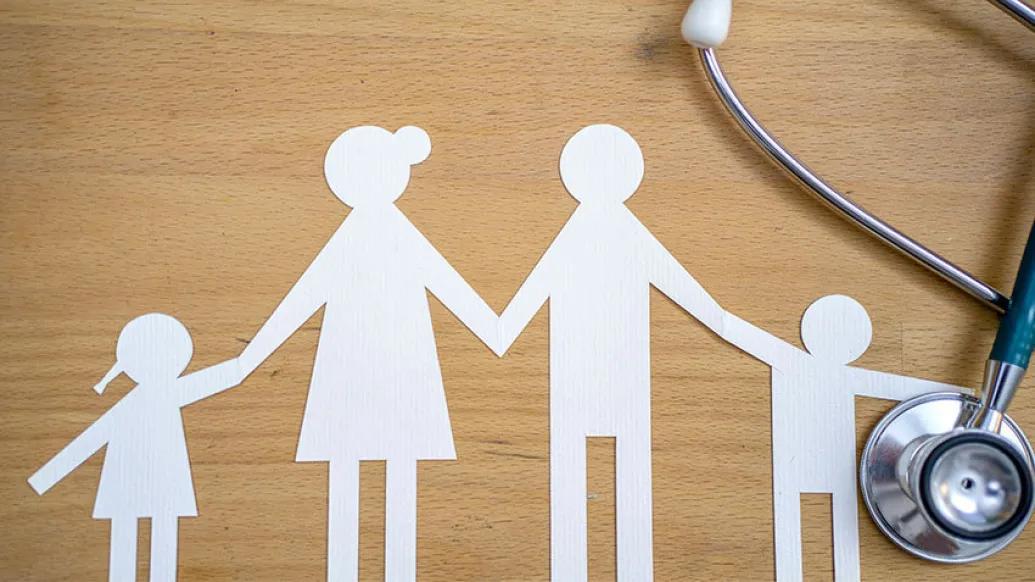 paper doll cutout family stethoscope