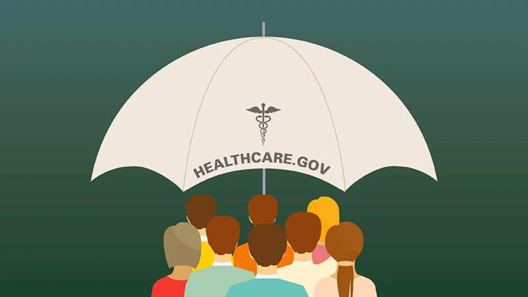 People standing under umbrella
