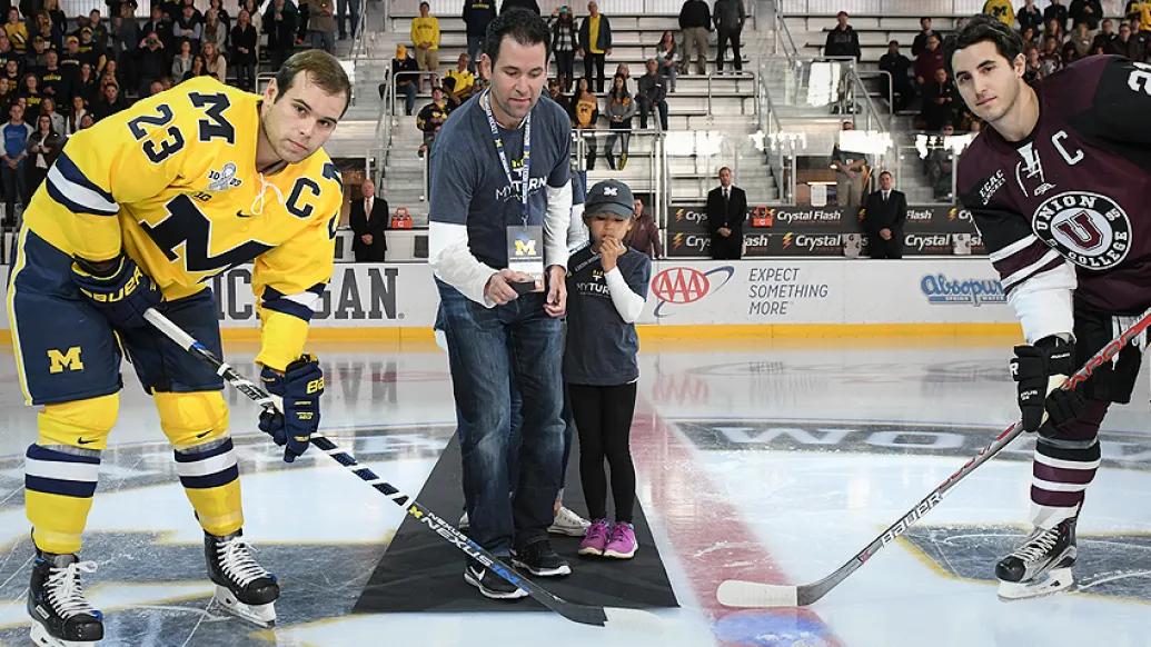Ceremonial face-off at U-M hockey game to spread ALS awareness