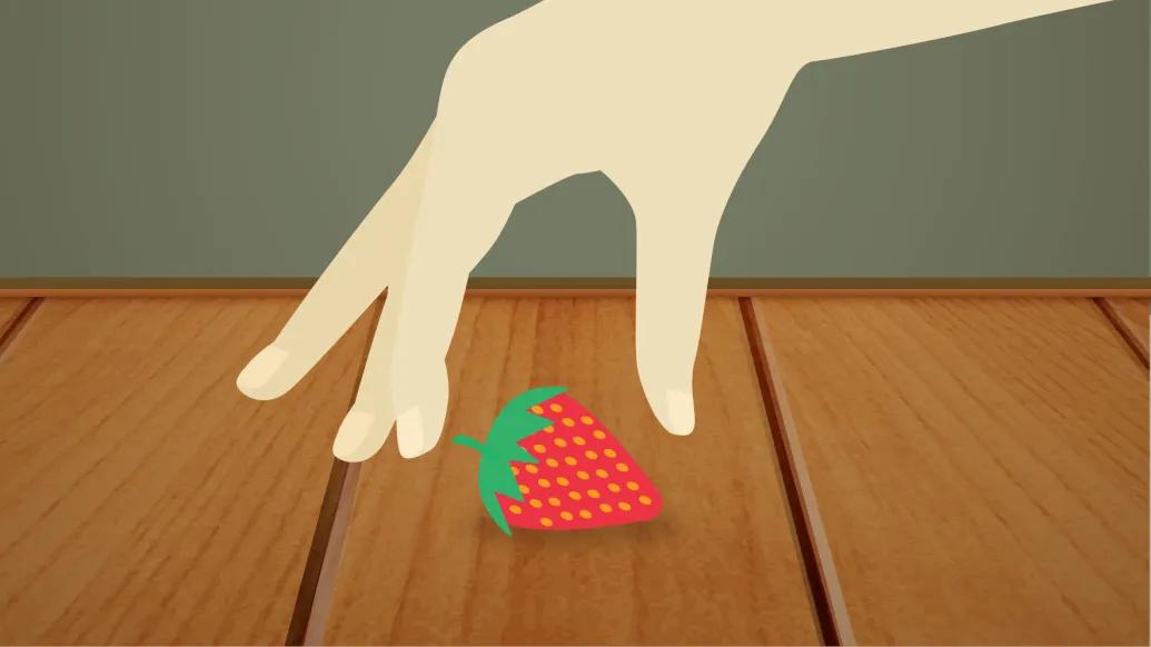 Eating food off the floor within the 5 second rule