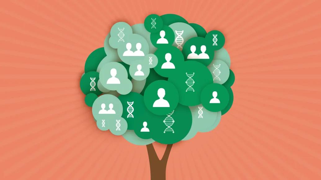 Illustration depicting how cancer genetic testing can impact your family tree