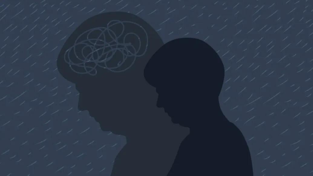 Silhouette showing anxiety &amp;amp; depression in Parkinson’s disease