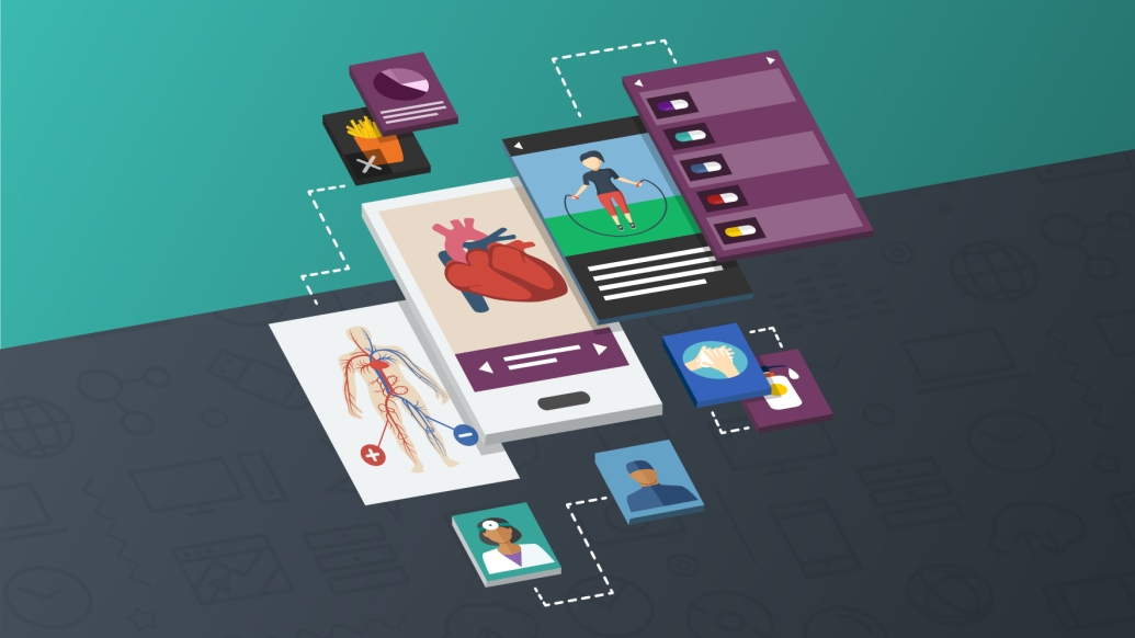 A collection of medical apps and mobile health apps