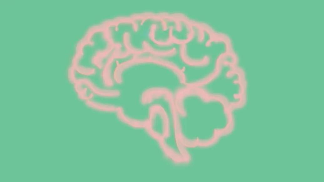 A painting of a brain with Parkinson's disease