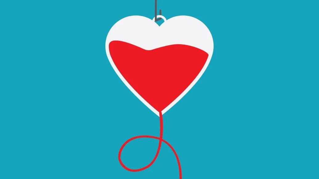 Heart shaped blood bag for red blood cell transfusion