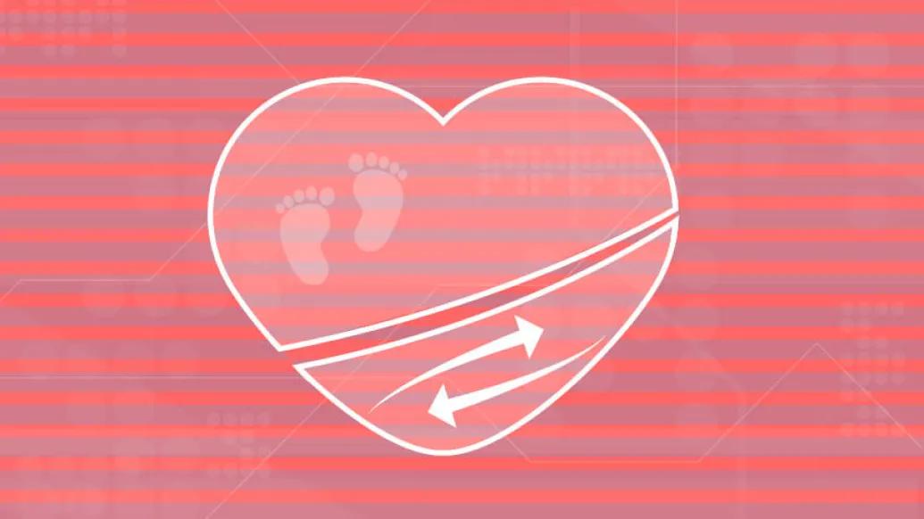 Baby heart bottom half twisted