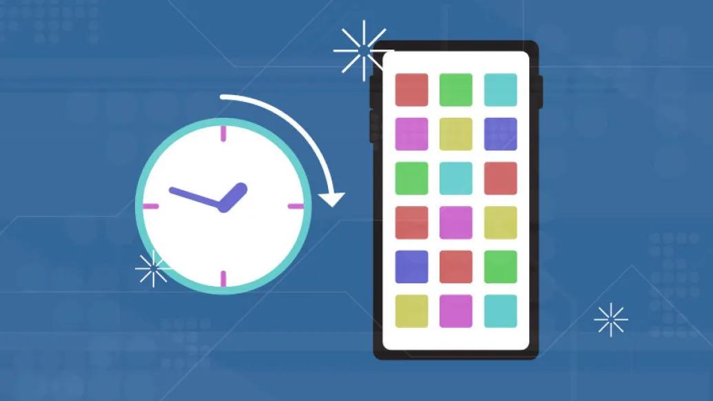 clock and cell phone