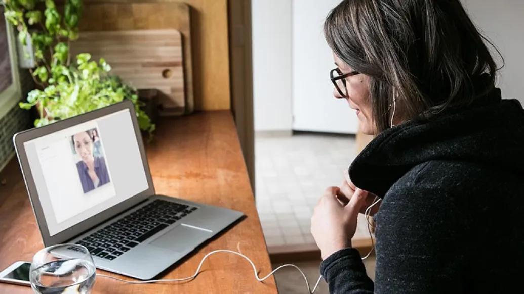 doctor and patient on computer appointment