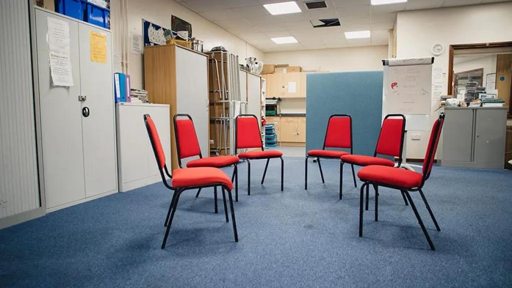empty chairs group therapy
