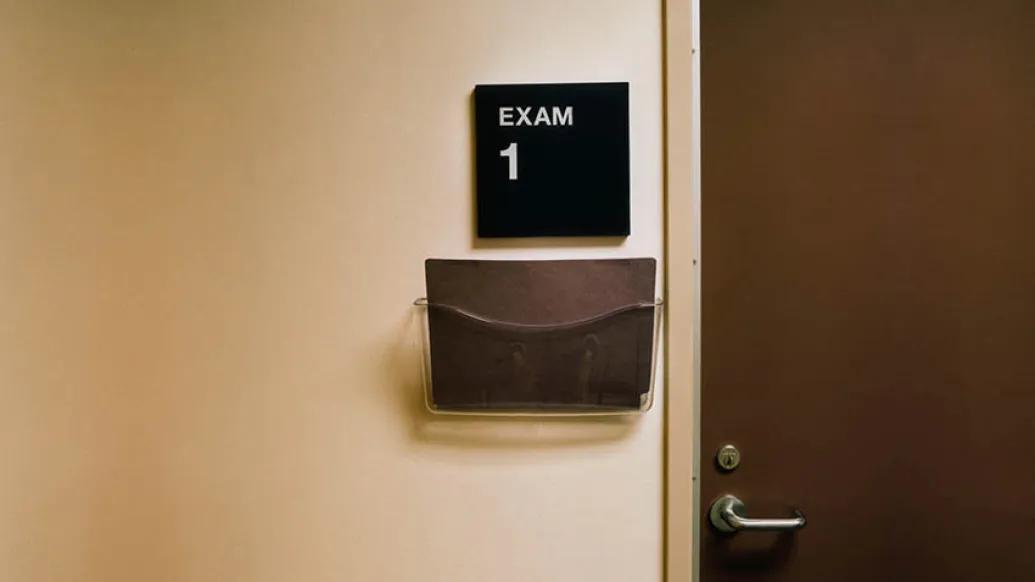 Exam room number 1 at doctor's office