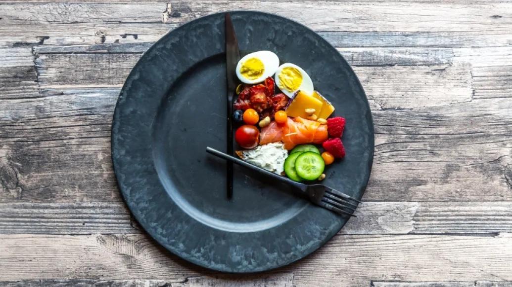 Plate with food on only one third