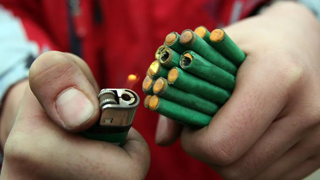 matches lit in childs hand